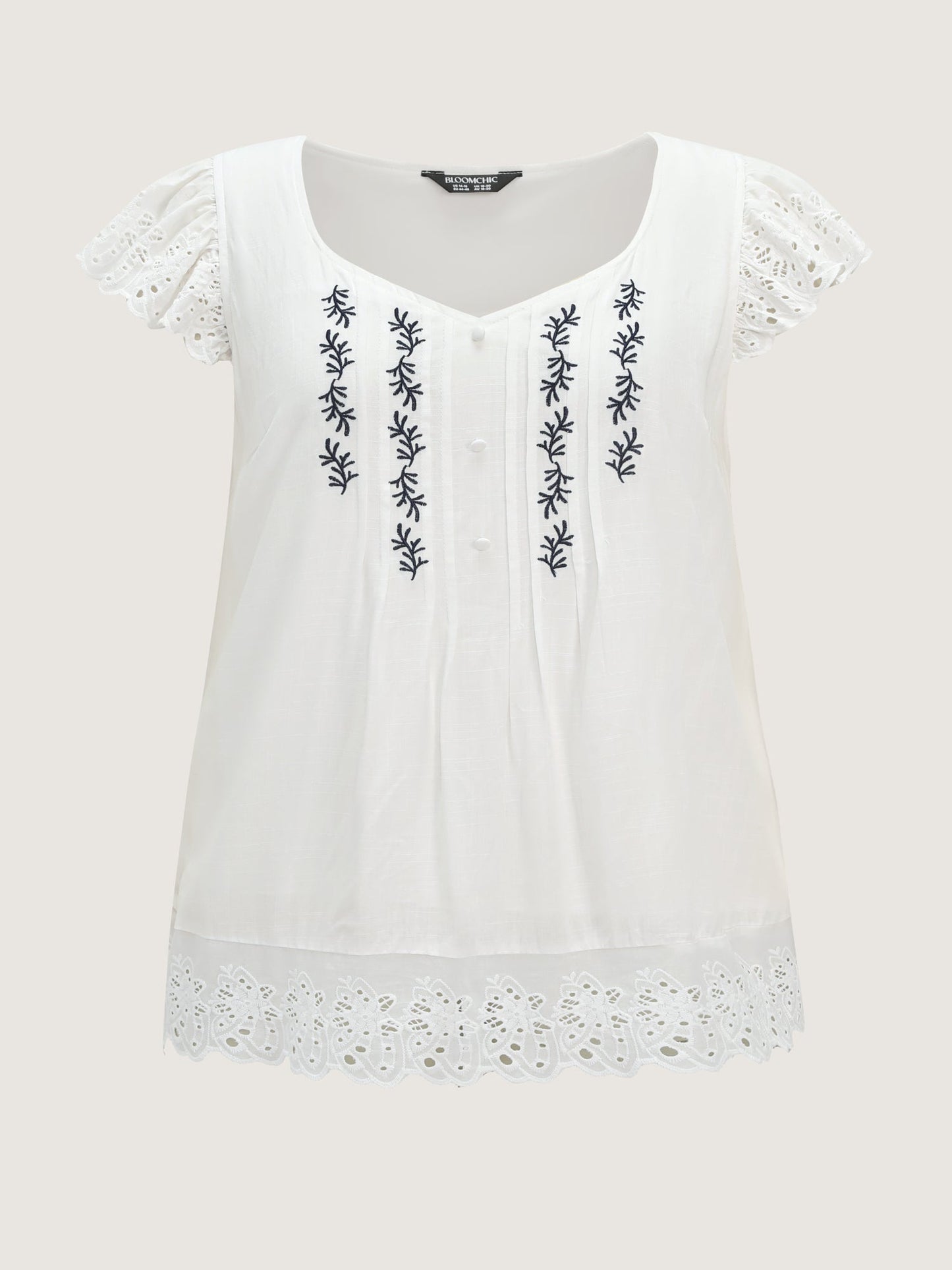 Supersoft Embroidered Cut Out Blouse