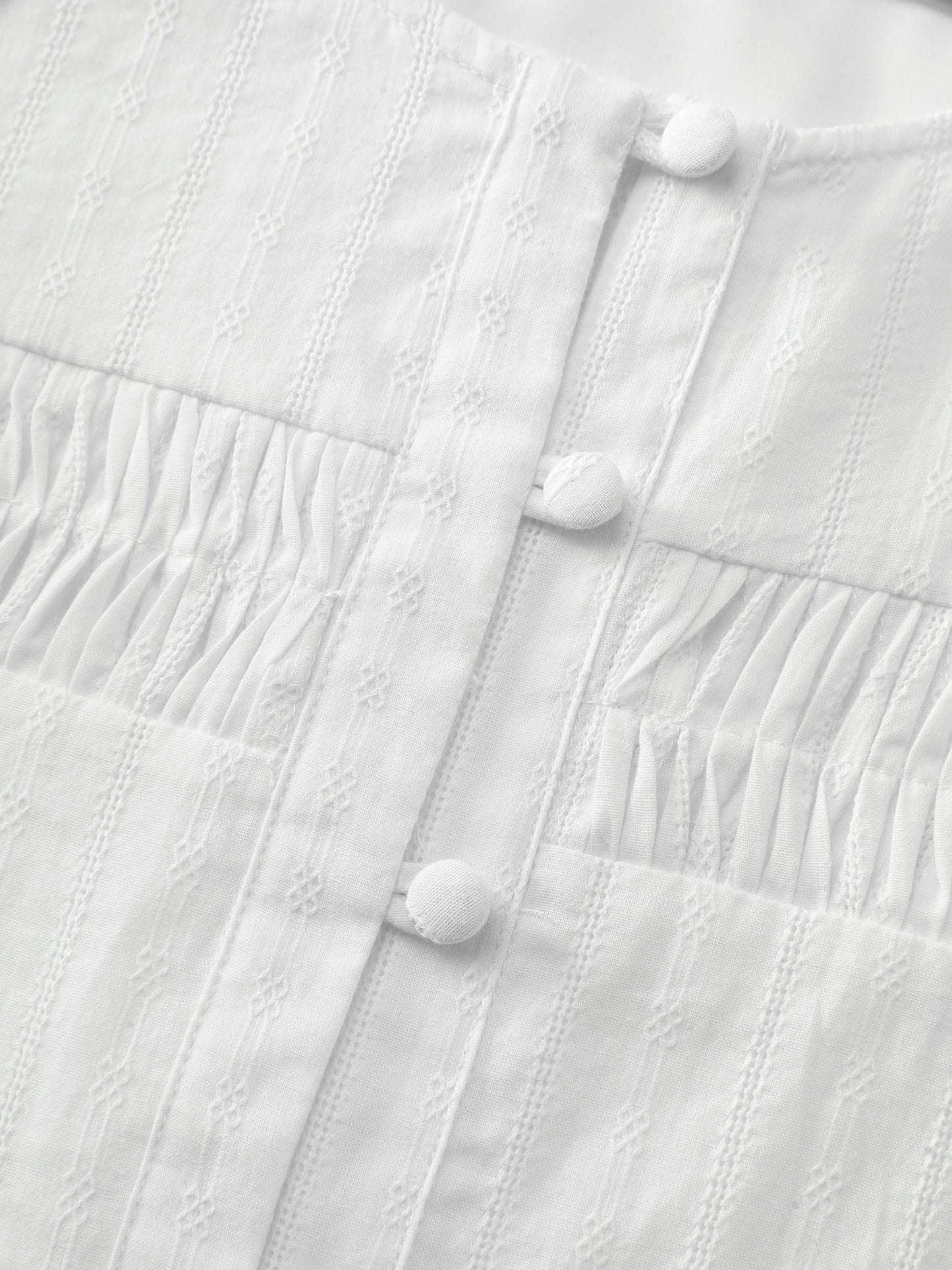 Pure Cotton Pleated Button-Down Shirt