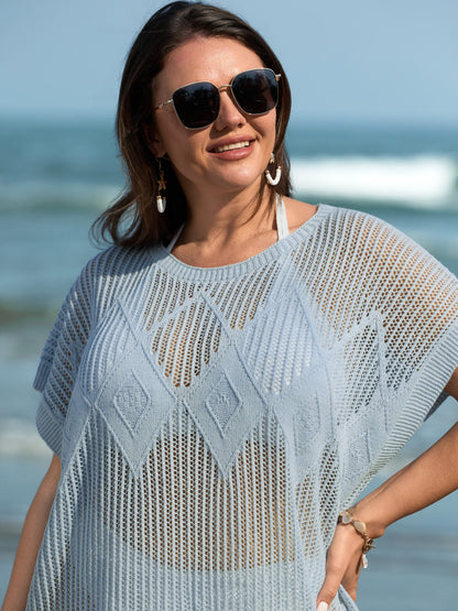 Cut-Out Fringe Hem Swim Cover-Up