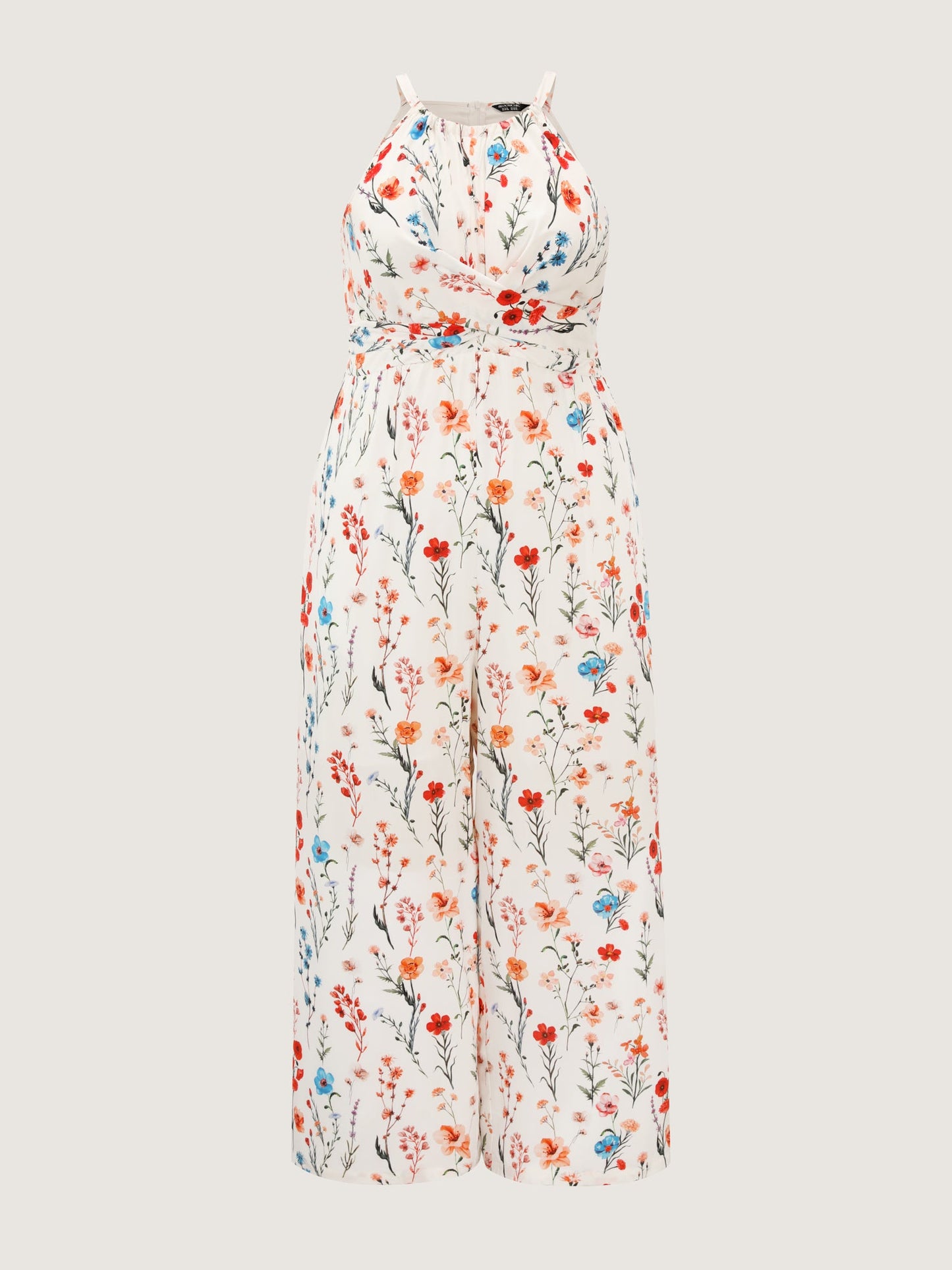 Blooming Florals Waist-Tie Jumpsuit