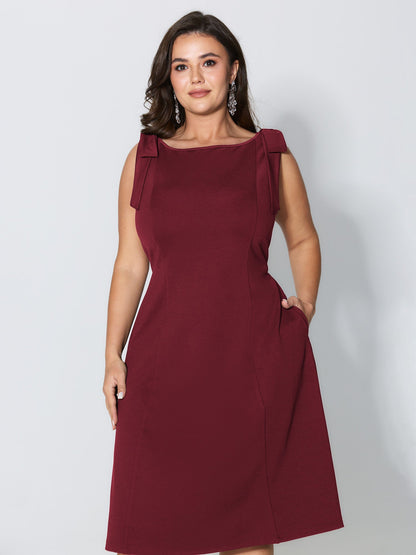 Shoulder Tie Sculpting Bodice Mini Dress