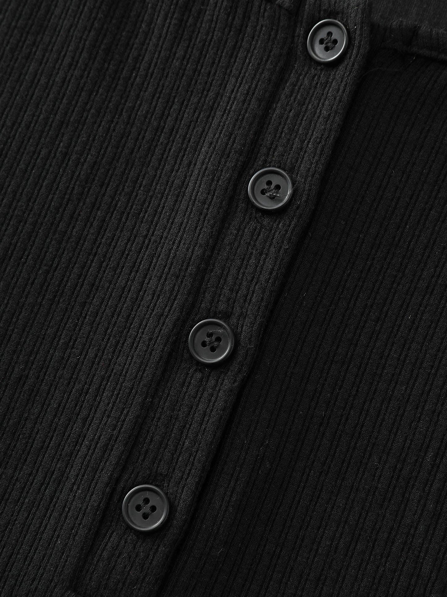 Striped Contrast Button Placket T-Shirt