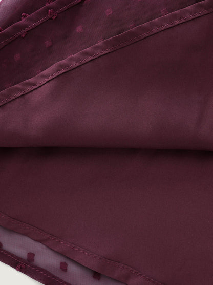 Ruched Textured Shirred Back Blouse