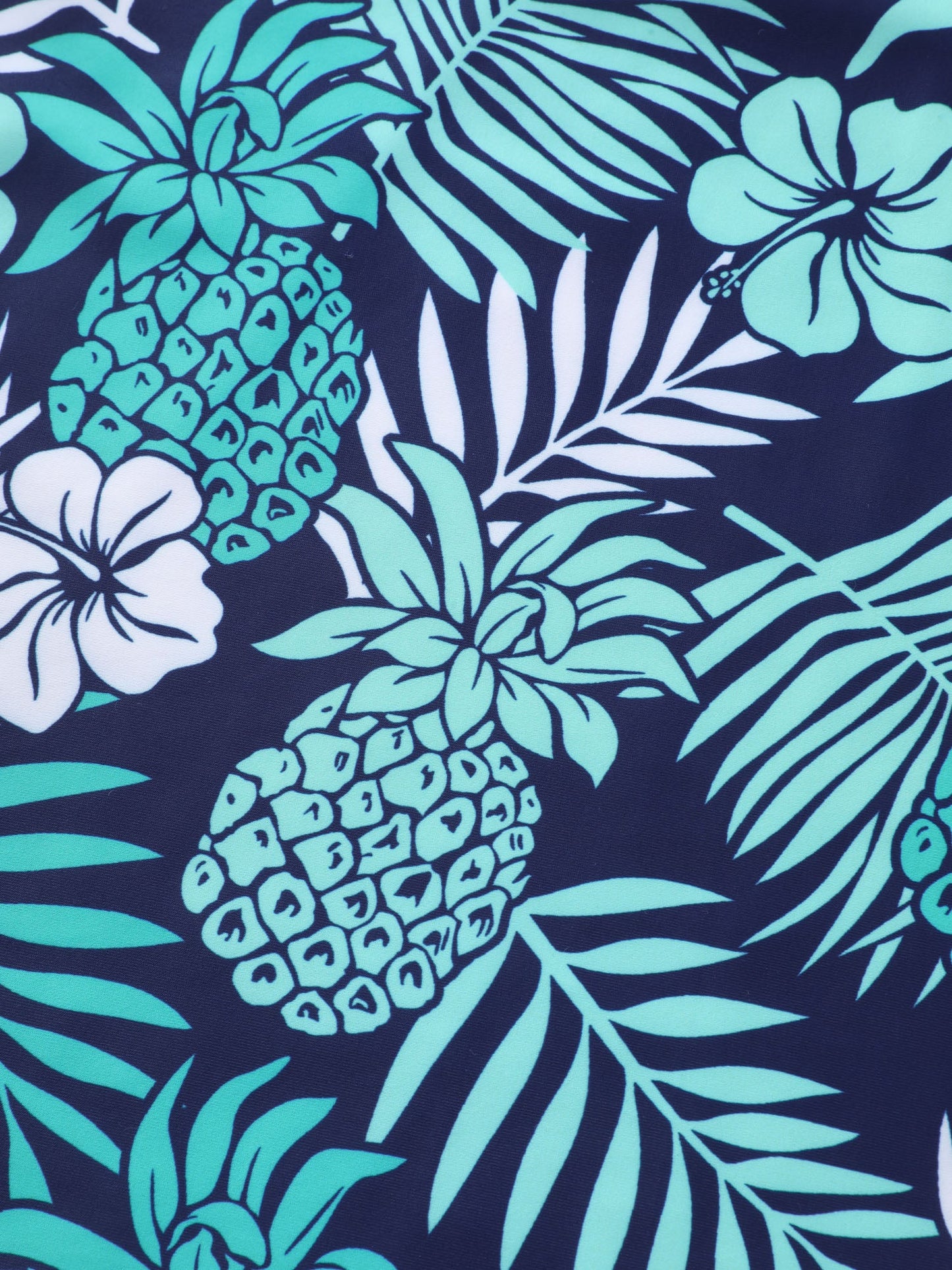 Tropical Floral Print Ruched Swim Dress