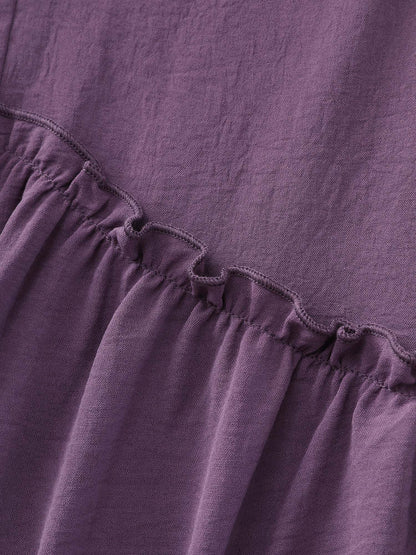 Drawstring Waist Ruffled Hem Pants