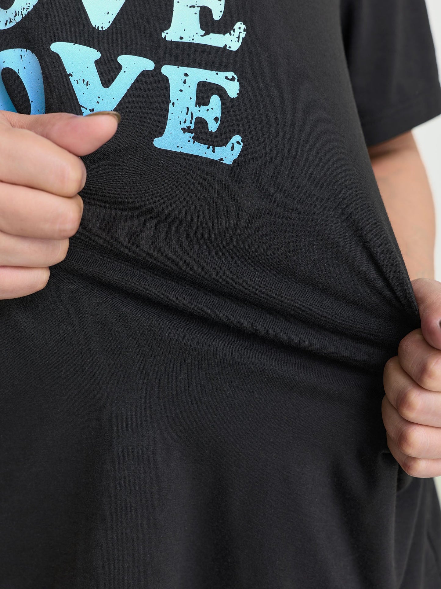 Supersoft Vibrant Love Print Stretchy Fit T-Shirt