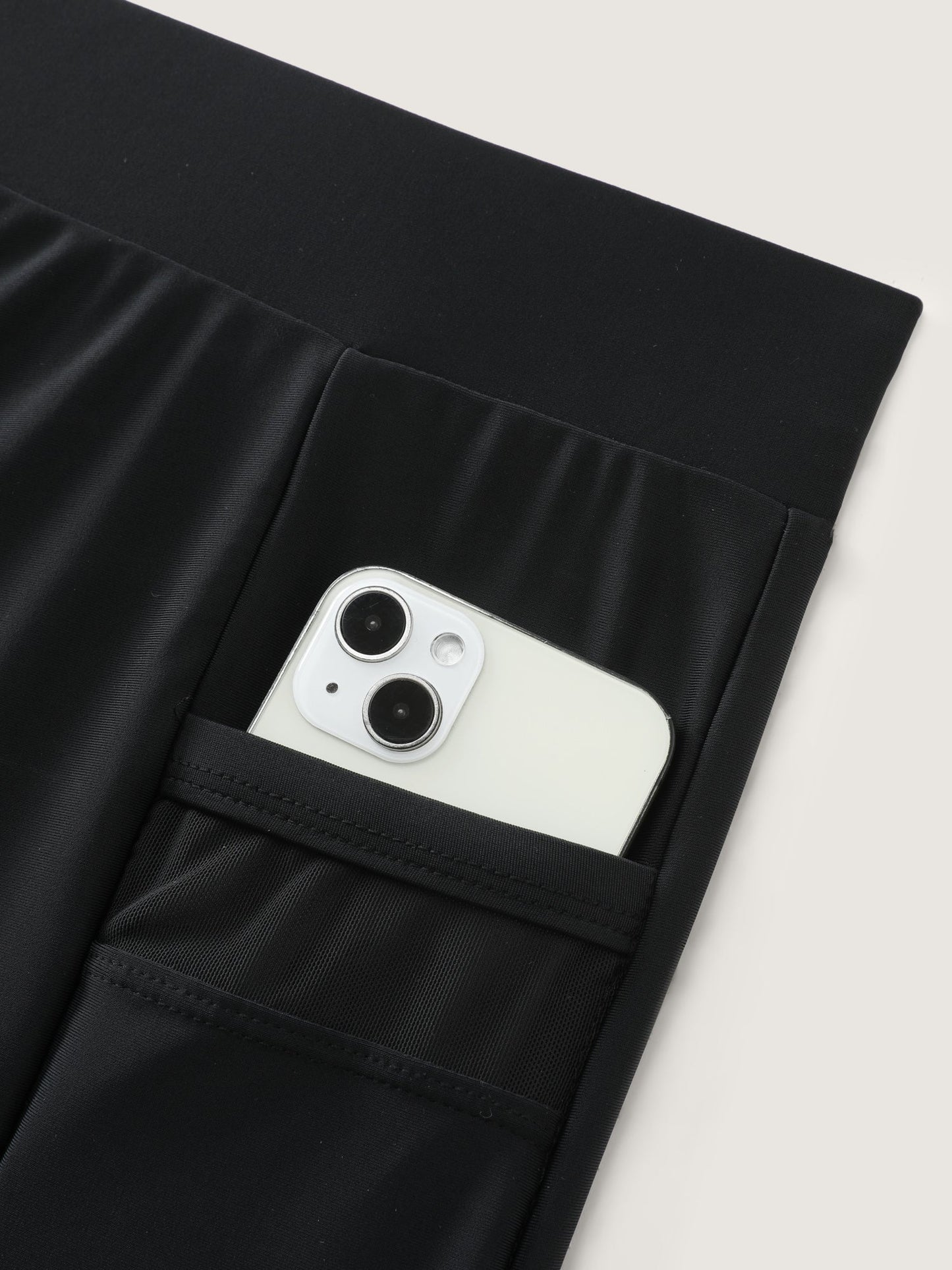 Pockets High-Waisted Swim Bottoms