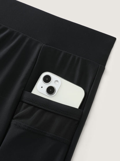 Pockets High-Waisted Swim Bottoms