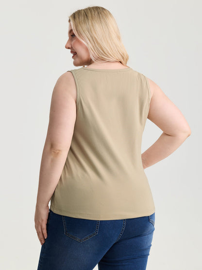 Round Neck Beach Mode Tank Top