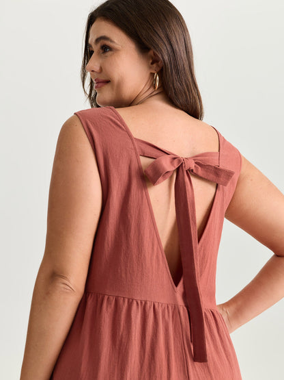 Pure Cotton Open Back Breezy Jumpsuit