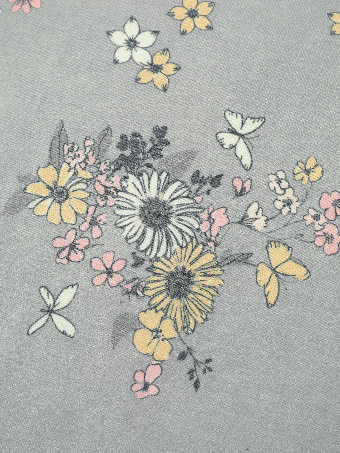 Floral Print Contrast Raglan Sleeve T-Shirt