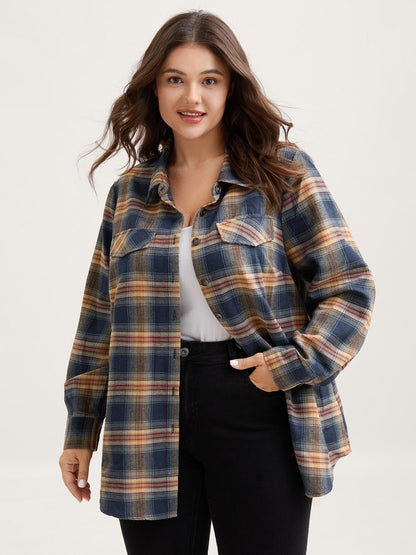 Plaid Print Button Down Shirt