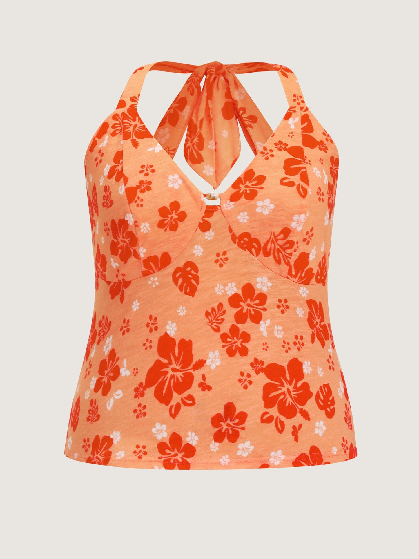 Pure Cotton Sunkissed Halter Tie Neckline Tank Top