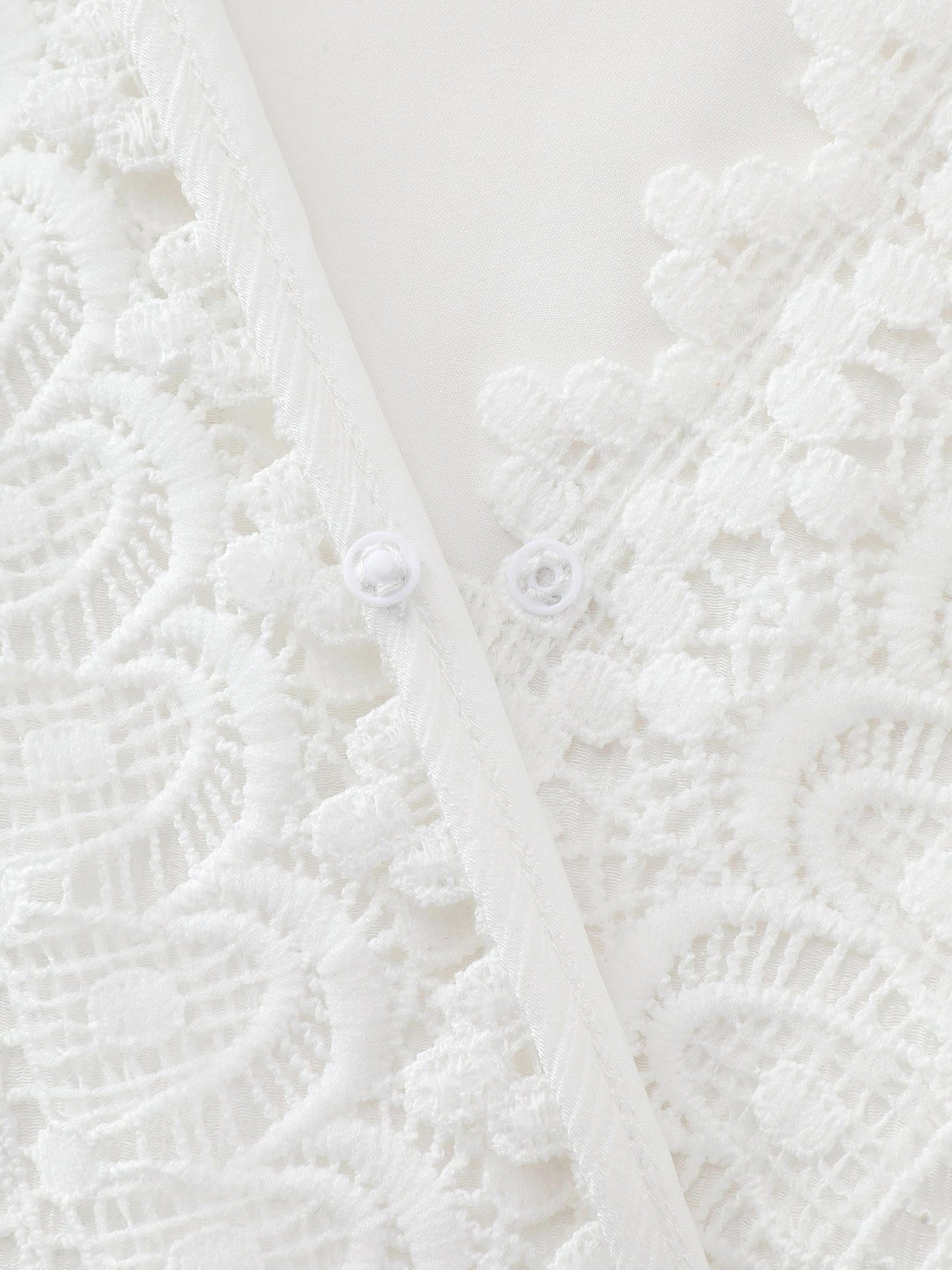Lace Trim Overlap Neckline Tiered Maxi Dress