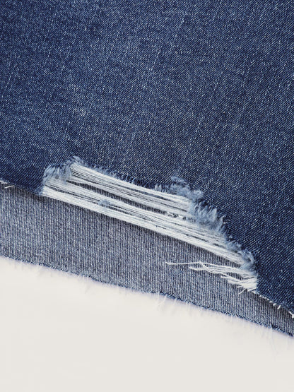Stretchy Raw Cut Hem Skinny-Fit Denim Shorts
