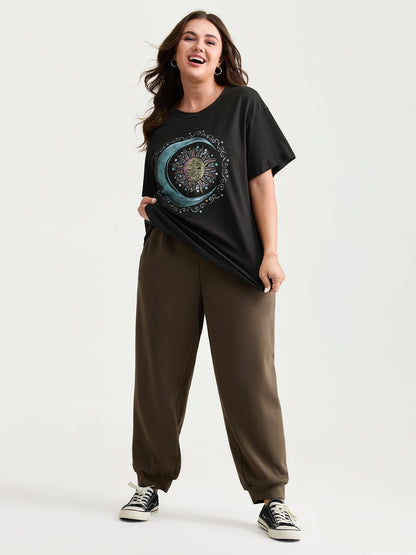 Pure Cotton Outerspace Print T-Shirt