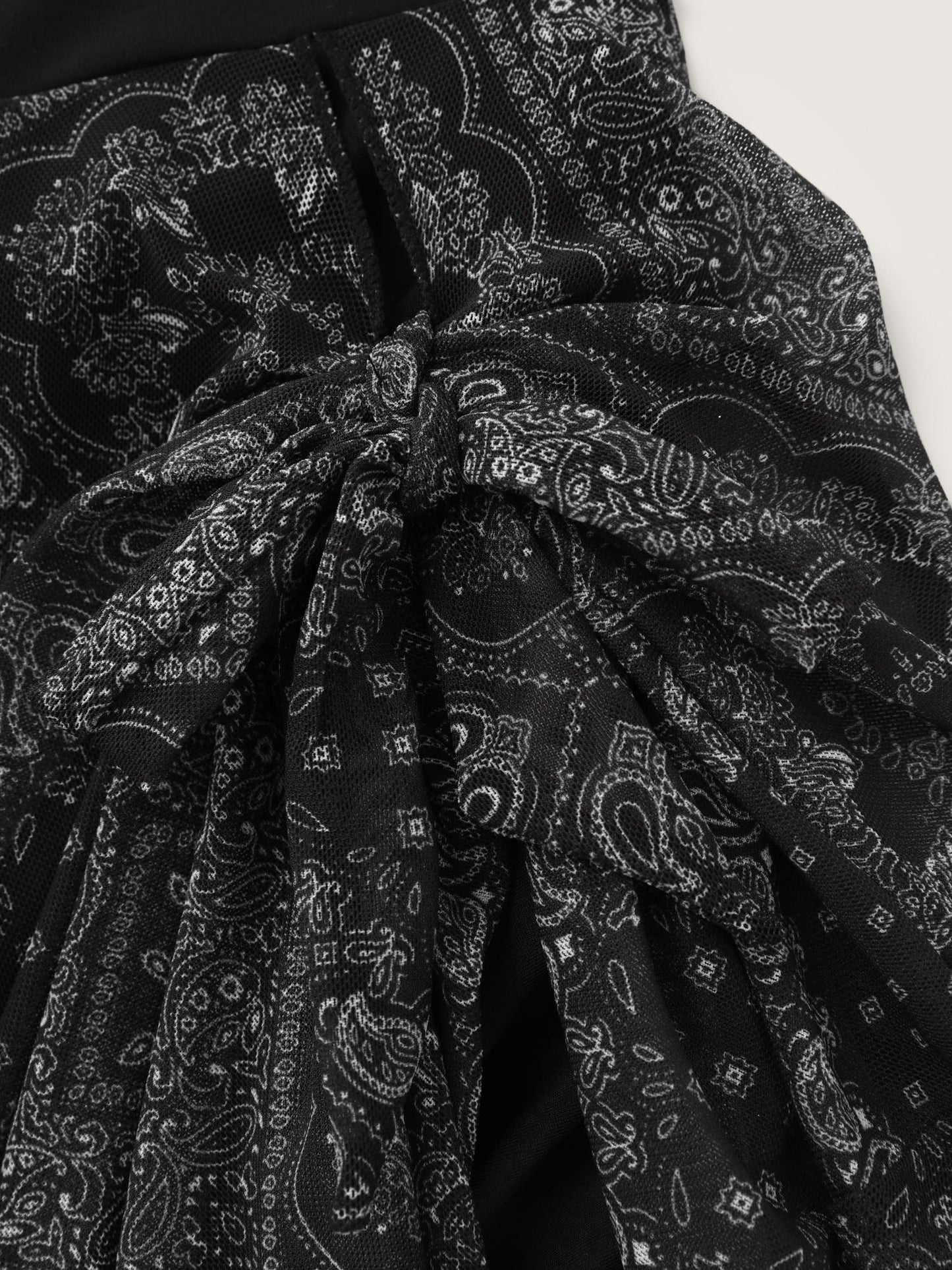 Geometric Print Embroidered Neckline Swim Dress