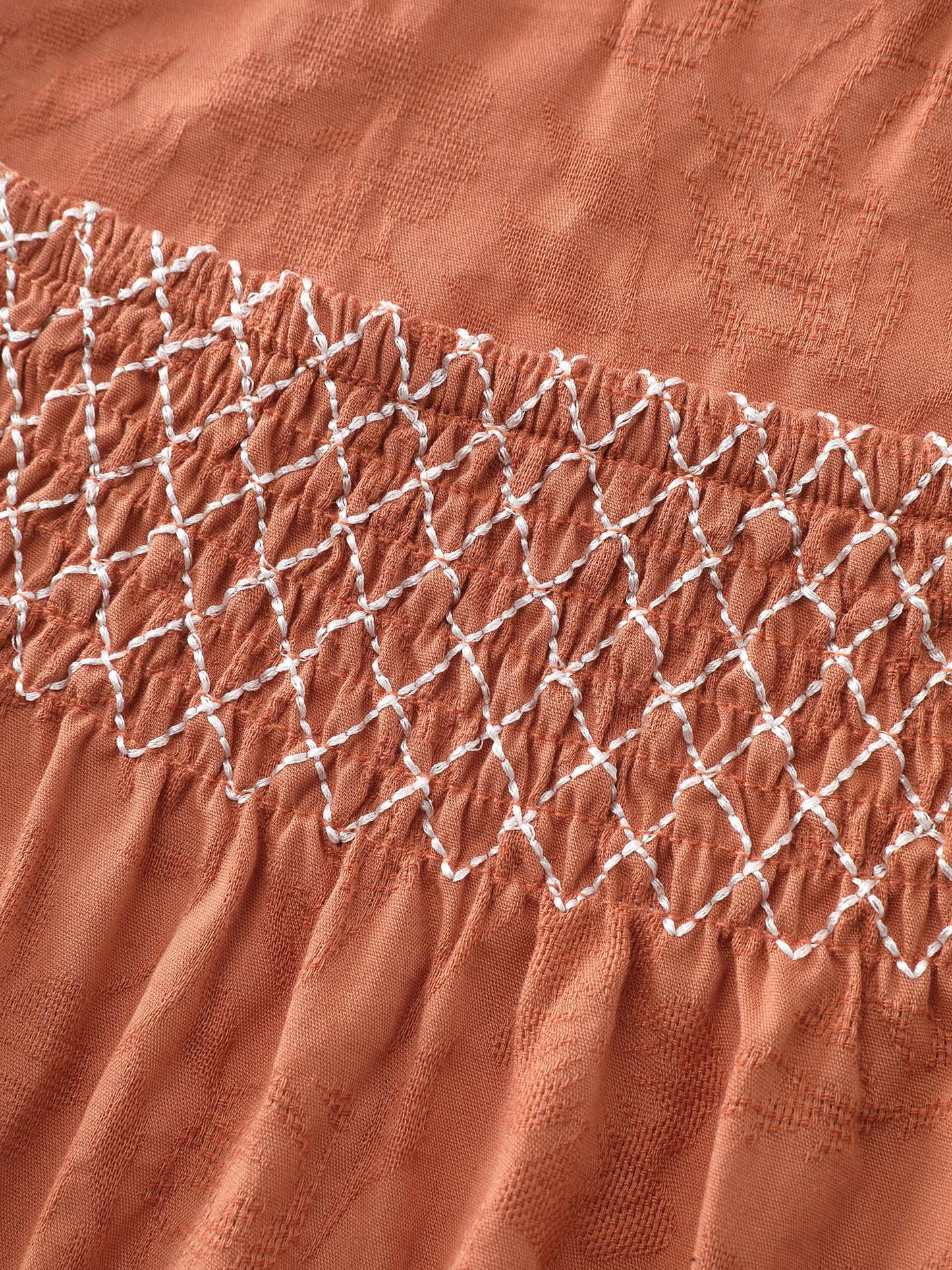 Shirred Crisscross Pleated Plain Blouse