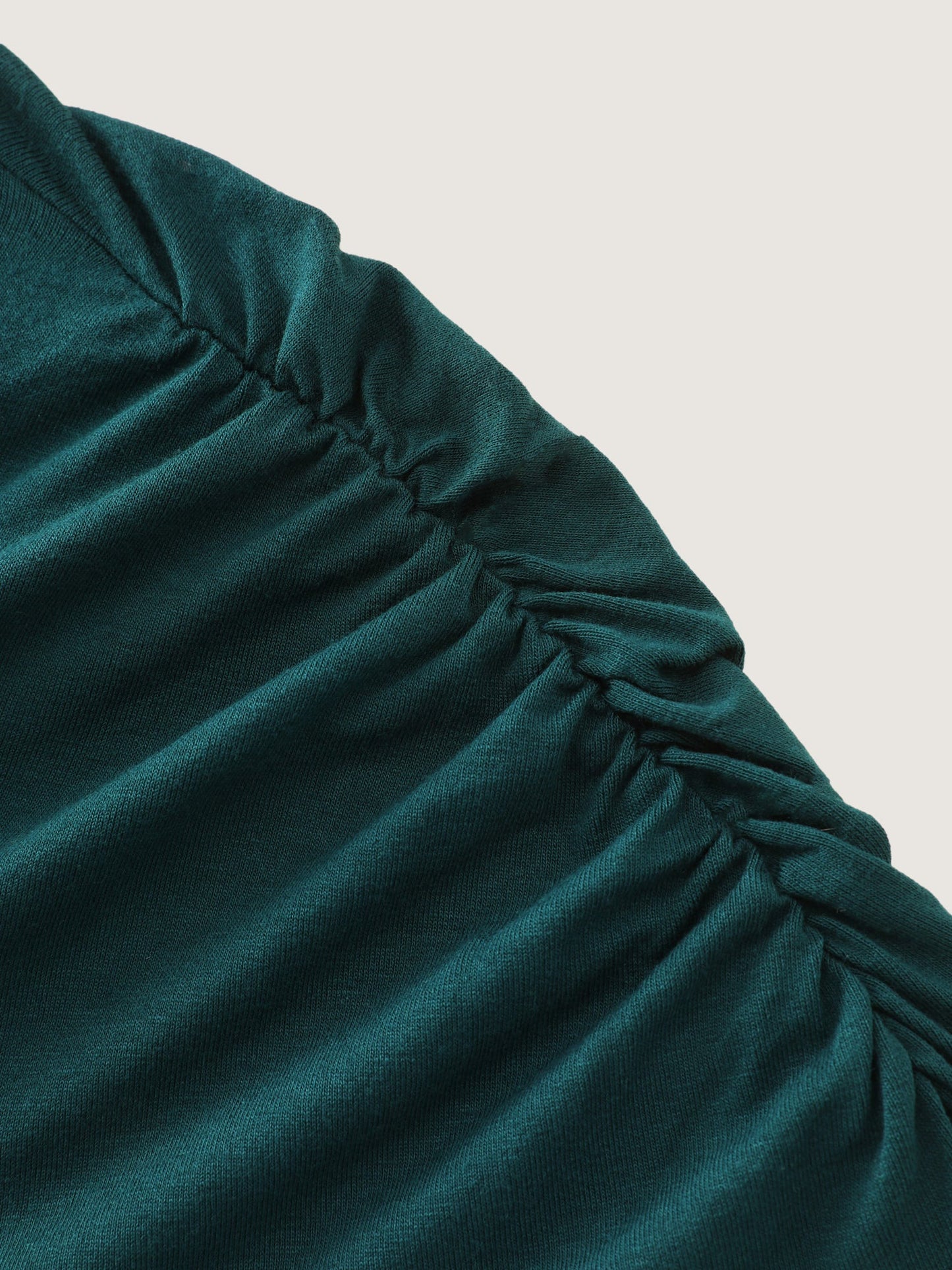 Supersoft Flowy-Fit Pleated Plain T-Shirt