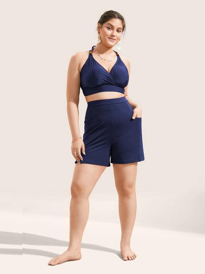 High Rise Pocket Split Side Swim Bottoms