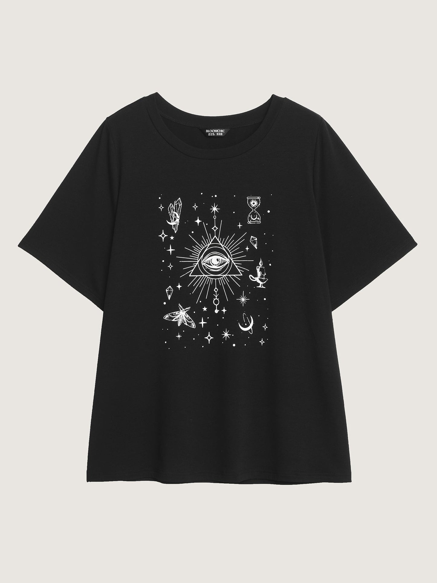 Celestial Print Round Neck T-Shirt