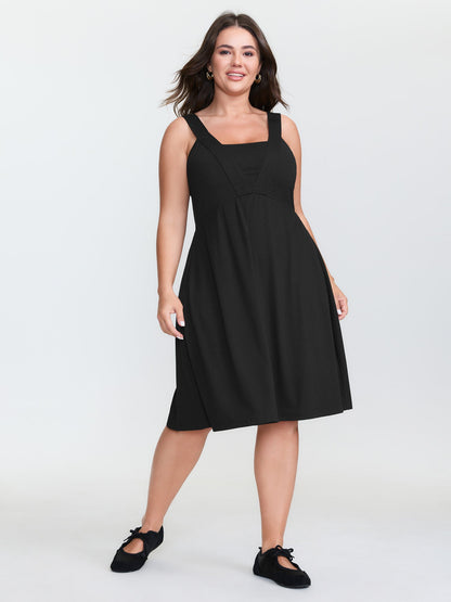 Supersoft Wide Straps Plain Mini Dress