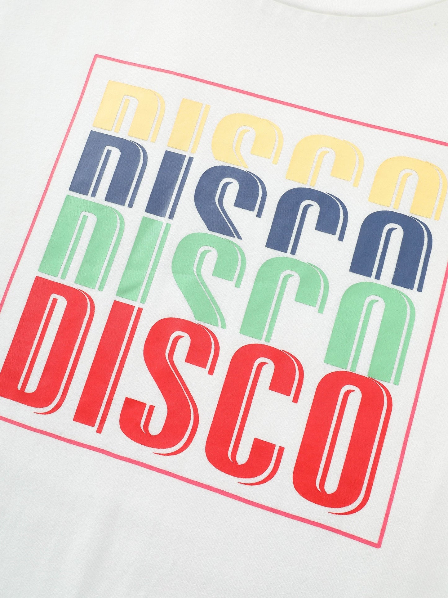 Cotton Multi-Color Disco Print Stretchy T-Shirt