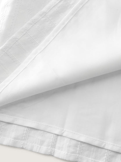 Pure Cotton Pleated Button-Down Shirt