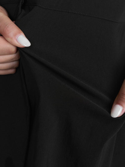 Suit Collar Button Detail Plain Blouse