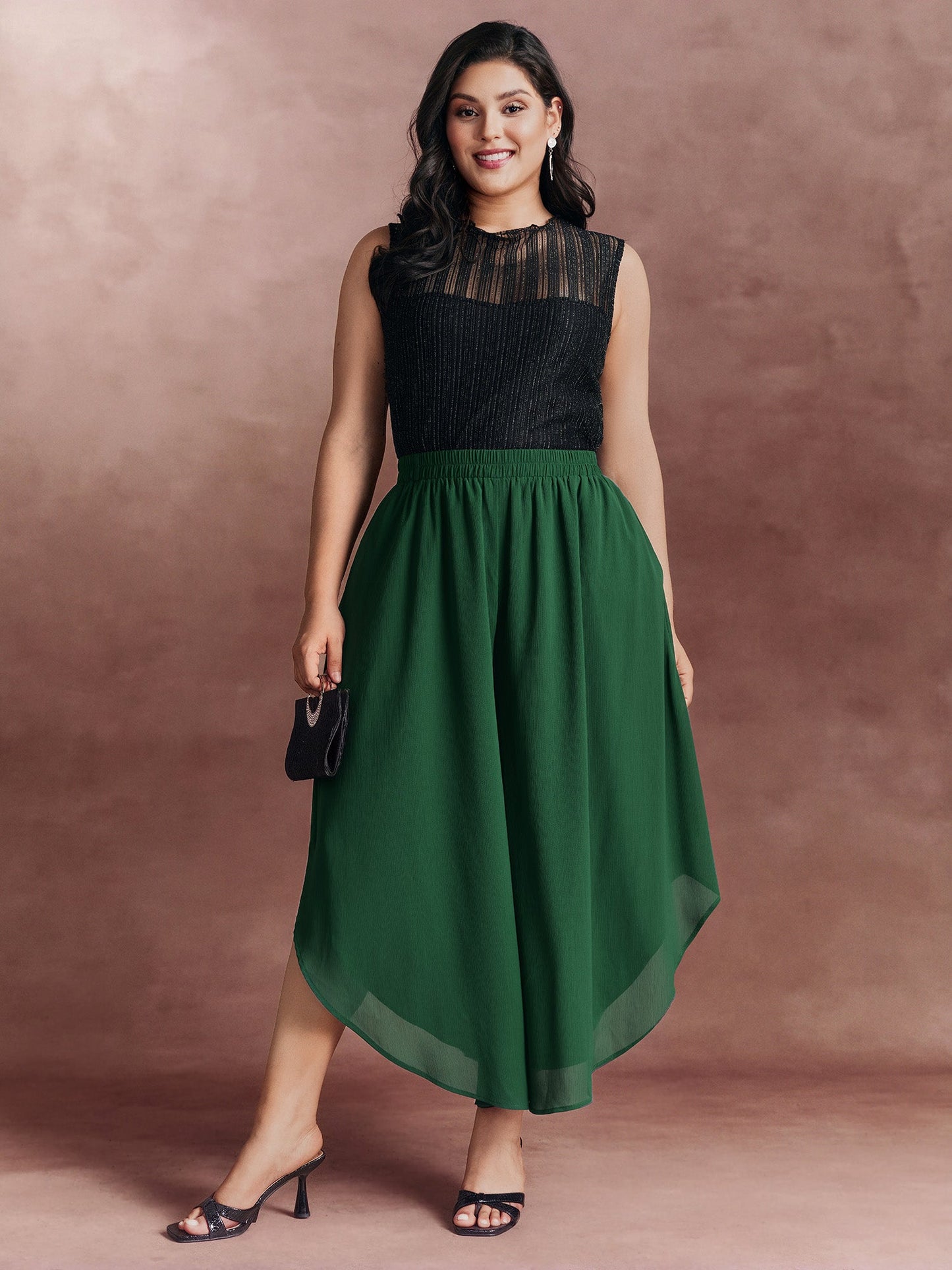 Flowy Lined Wide-Leg Pants