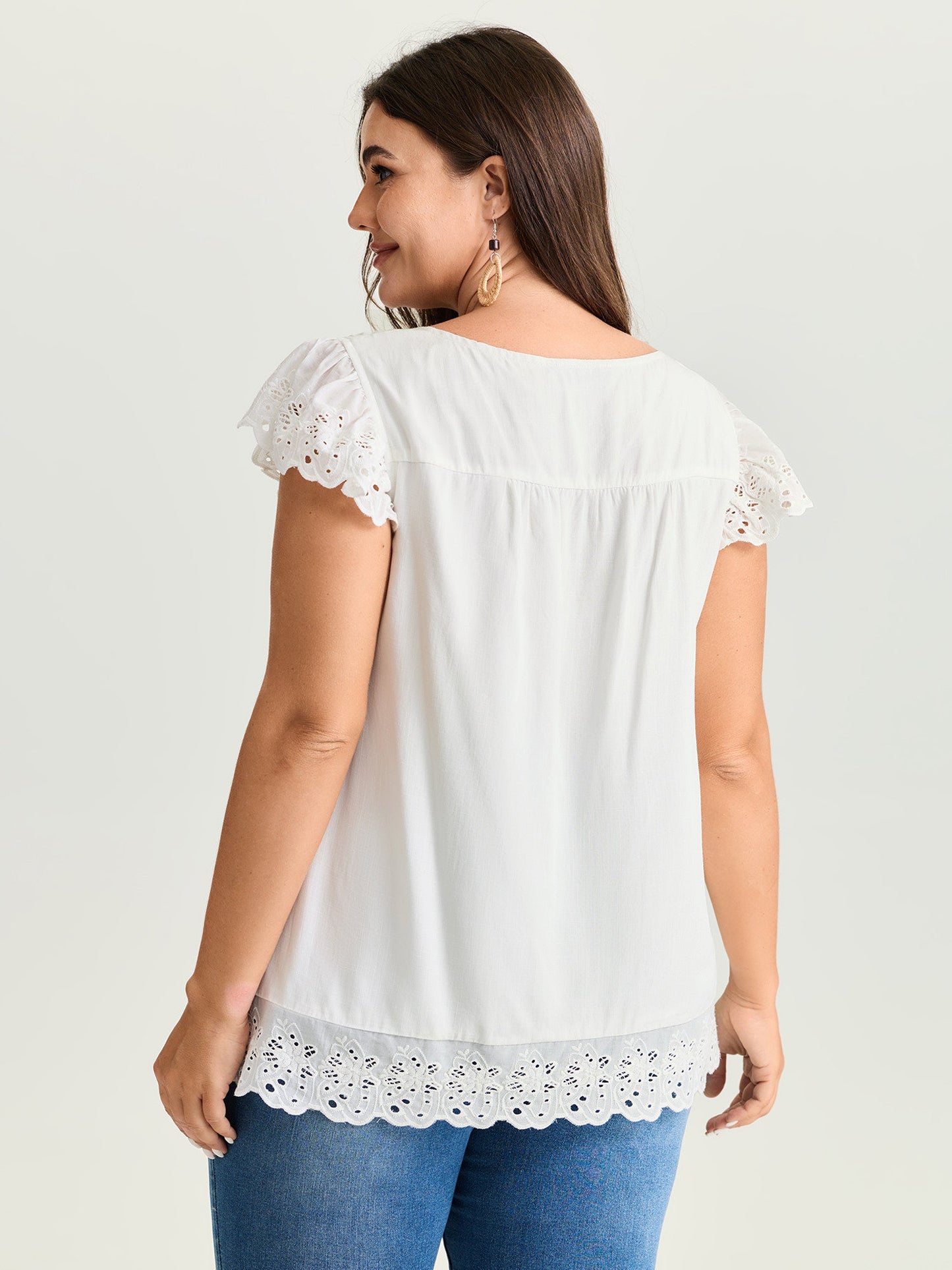 Supersoft Embroidered Cut Out Blouse