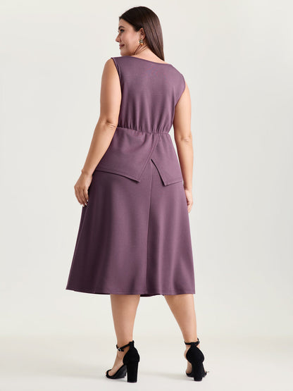 Supersoft Side Knot Metal Detail Midi Dress
