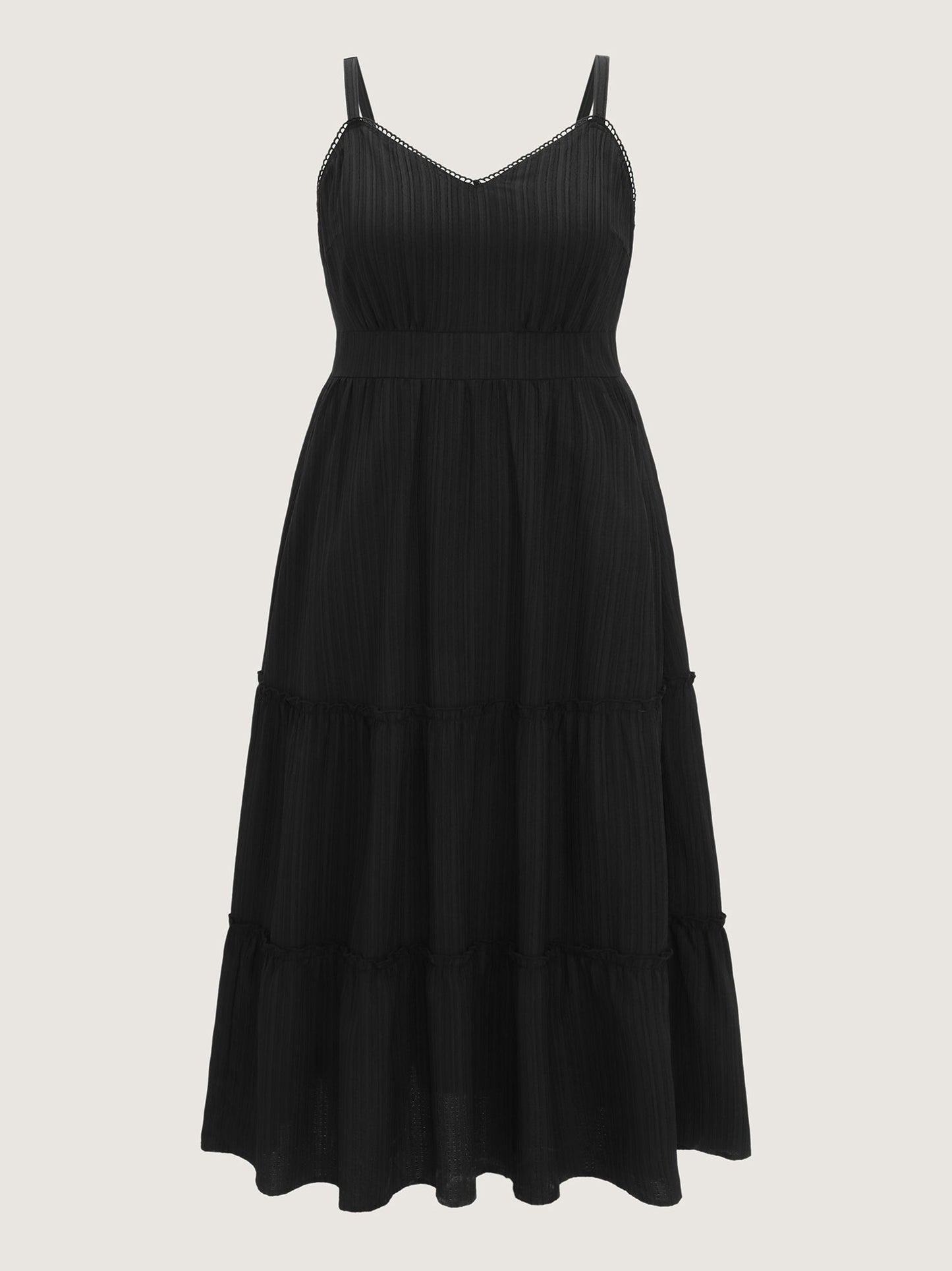 Timeless Back-Tie Tiered Cami Maxi Dress