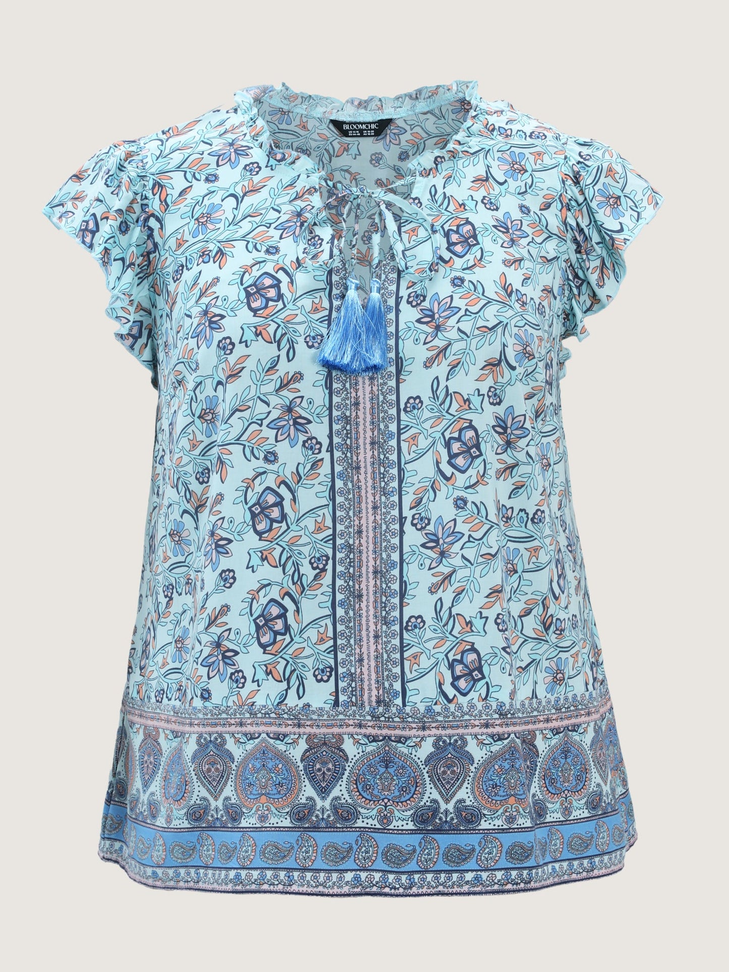Boho Romance Bust-Friendly Drawstring Blouse