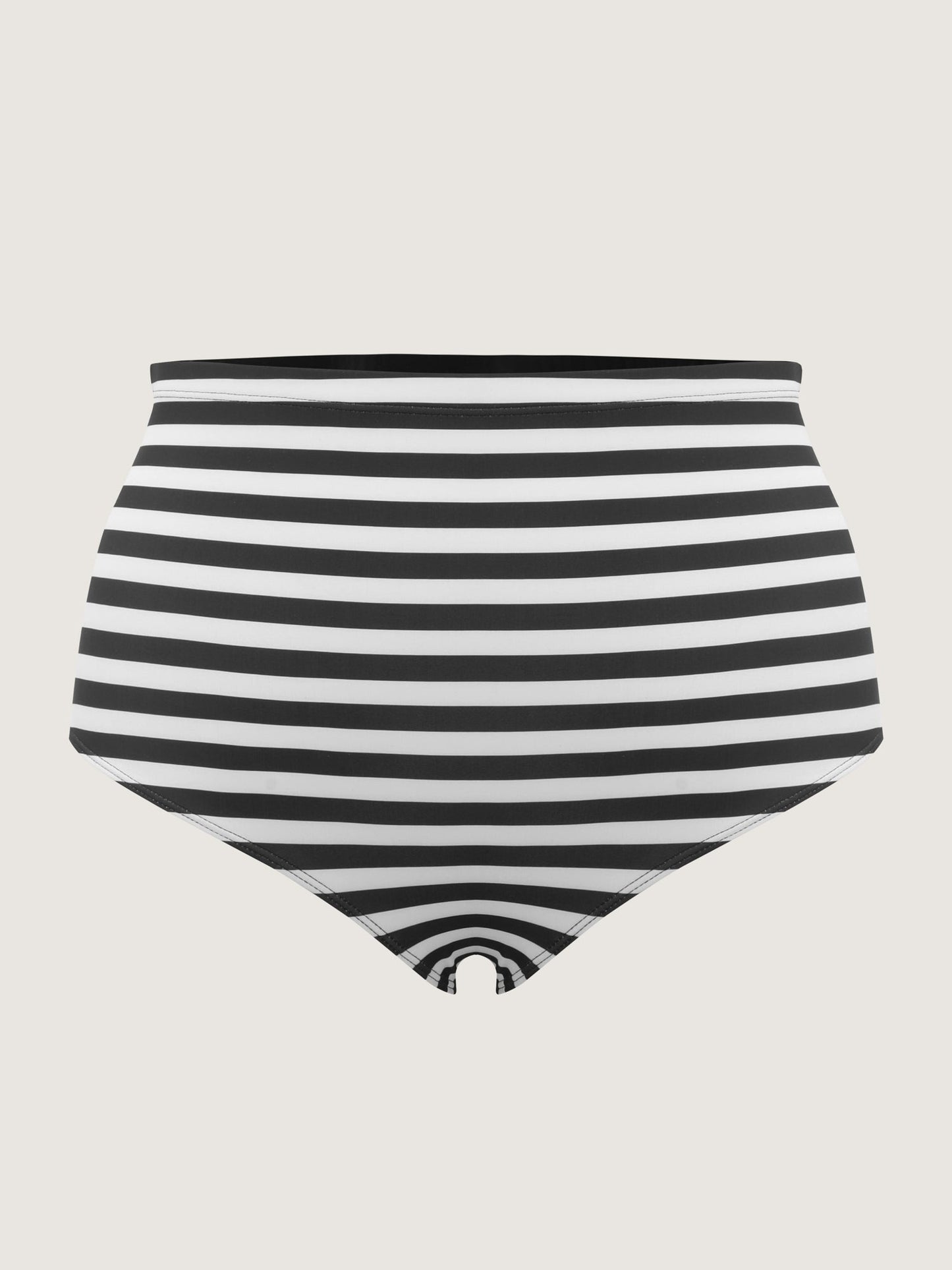 Striped Contrast Twist Front Swim Dress