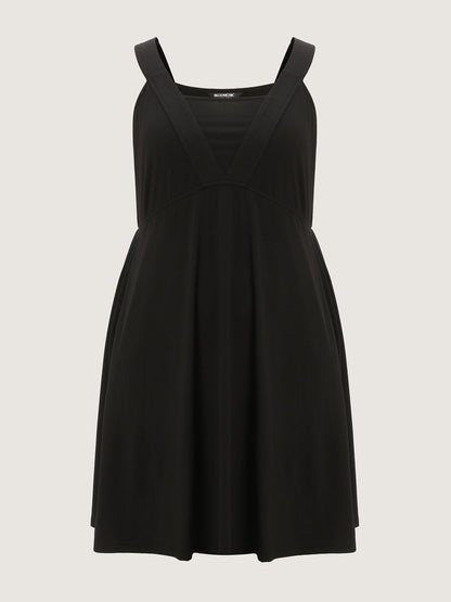 Supersoft Wide Straps Plain Mini Dress
