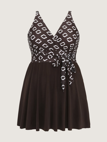 Fit-And-Flare Adjustable Swim Dress