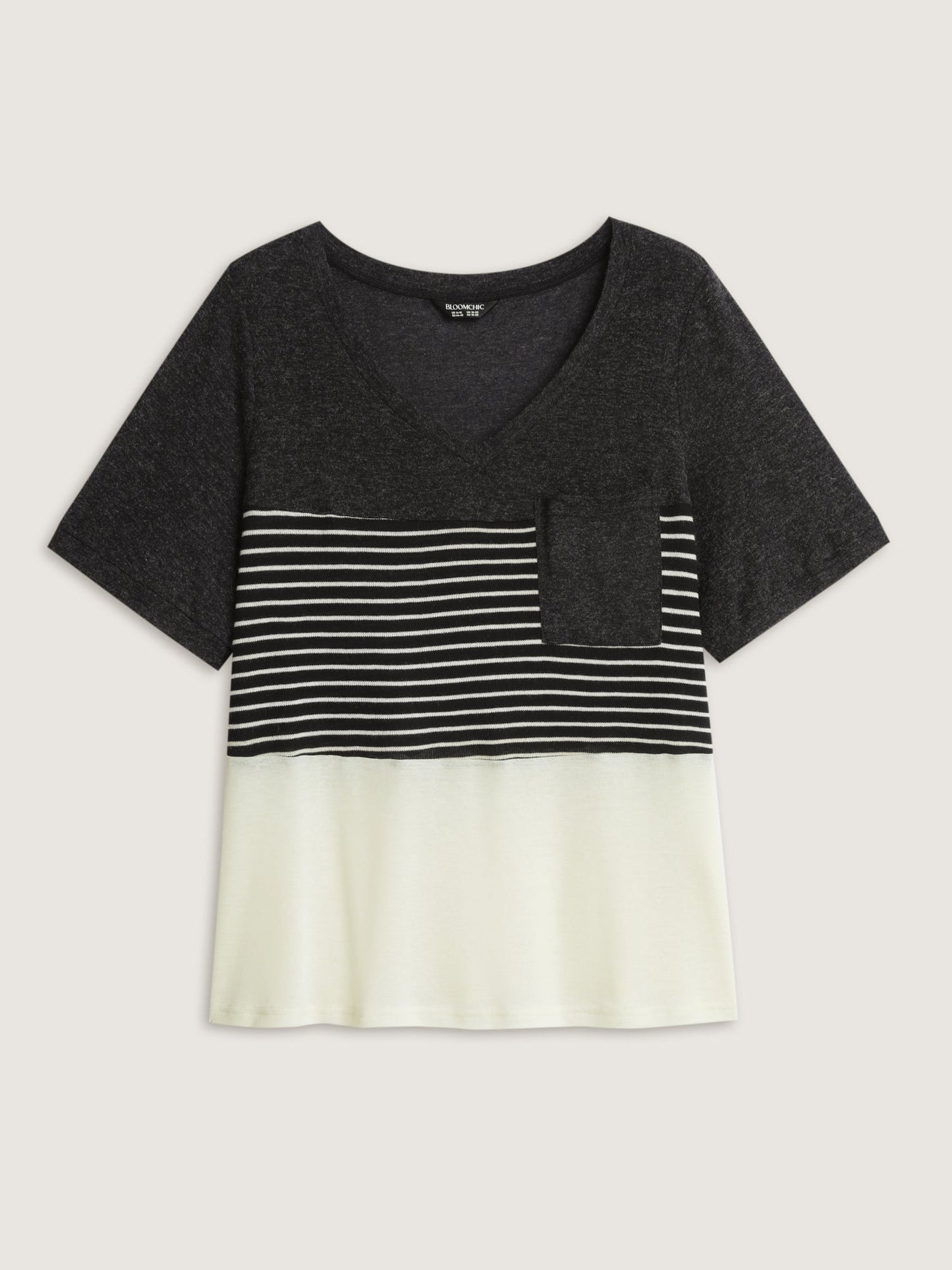Supersoft Monochrome Stripe Print T-Shirt