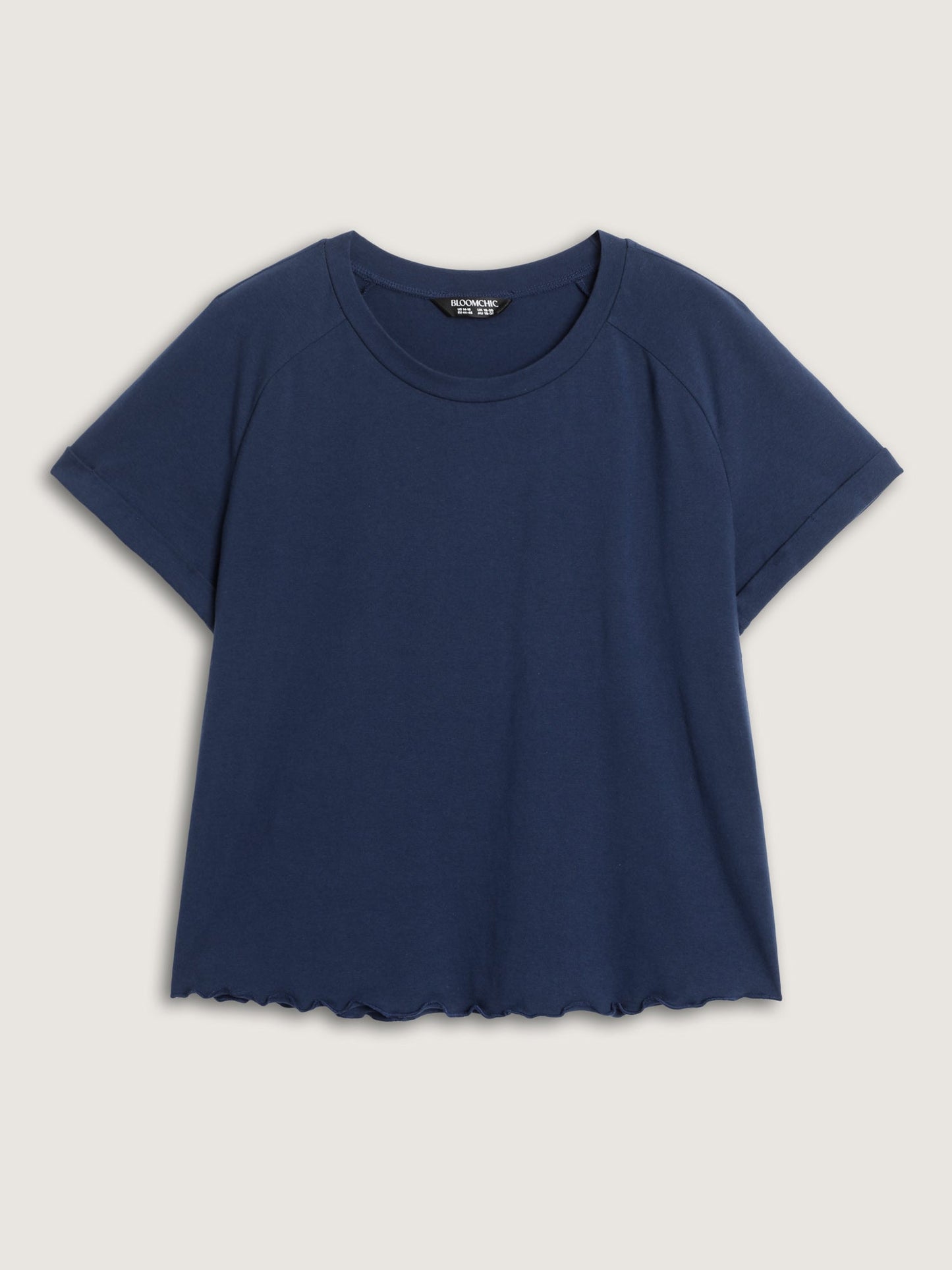 Cotton Plain Round Neck Fitted T-Shirt