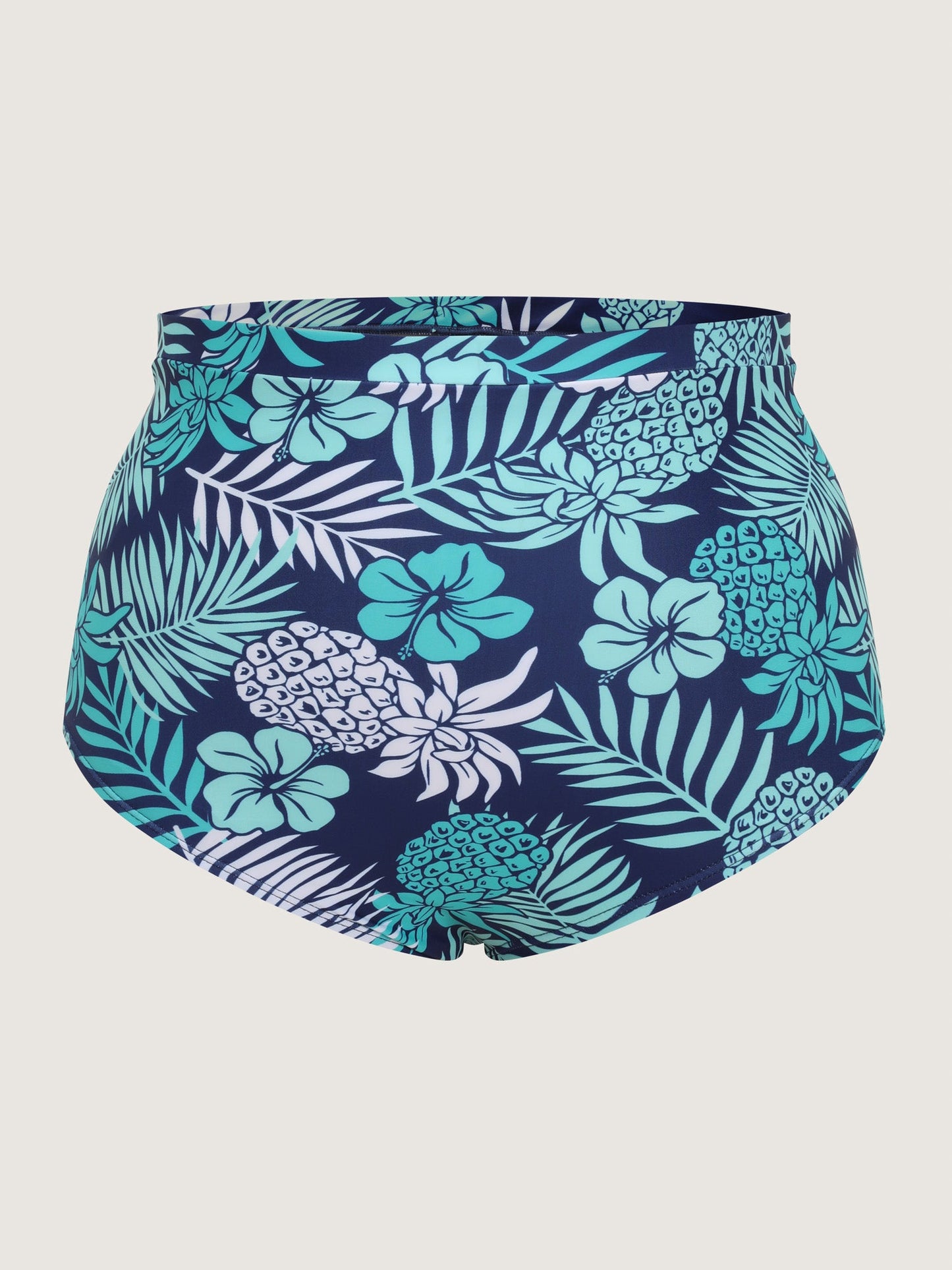 Tropical Floral Print Ruched Swim Dress