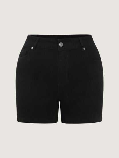 No Gap Waist Stretchy High-Rise Denim Shorts