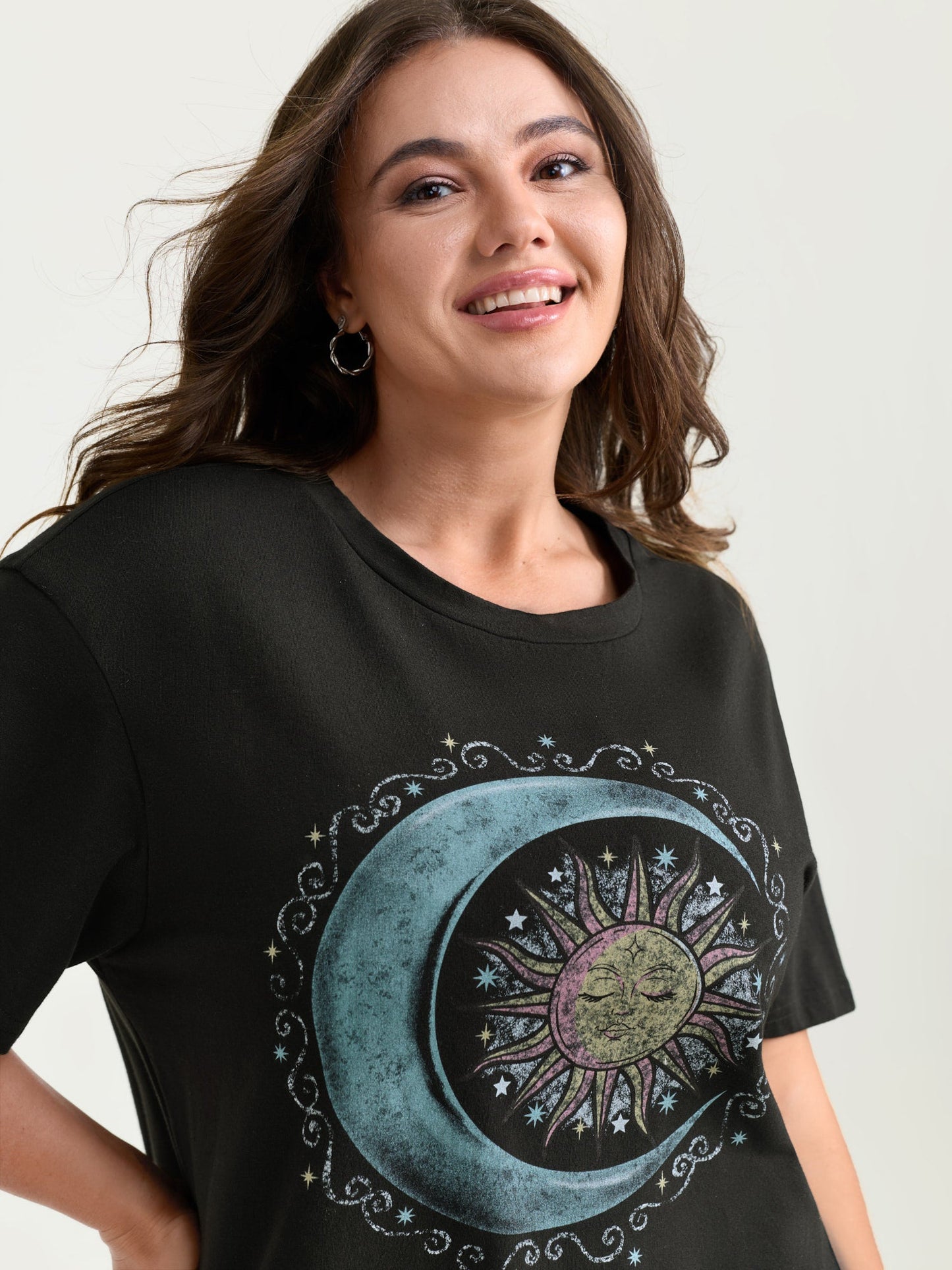 Pure Cotton Outerspace Print T-Shirt
