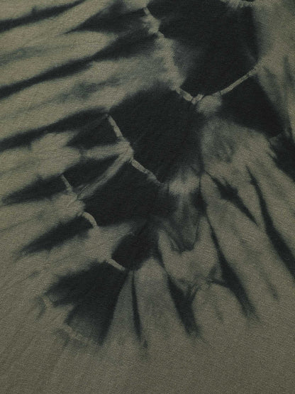 Pure Cotton Tie-Dye Asymmetrical Hem T-Shirt