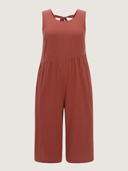 Pure Cotton Open Back Breezy Jumpsuit