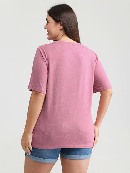 Summer-Ready Print Snowflake Effect T-Shirt