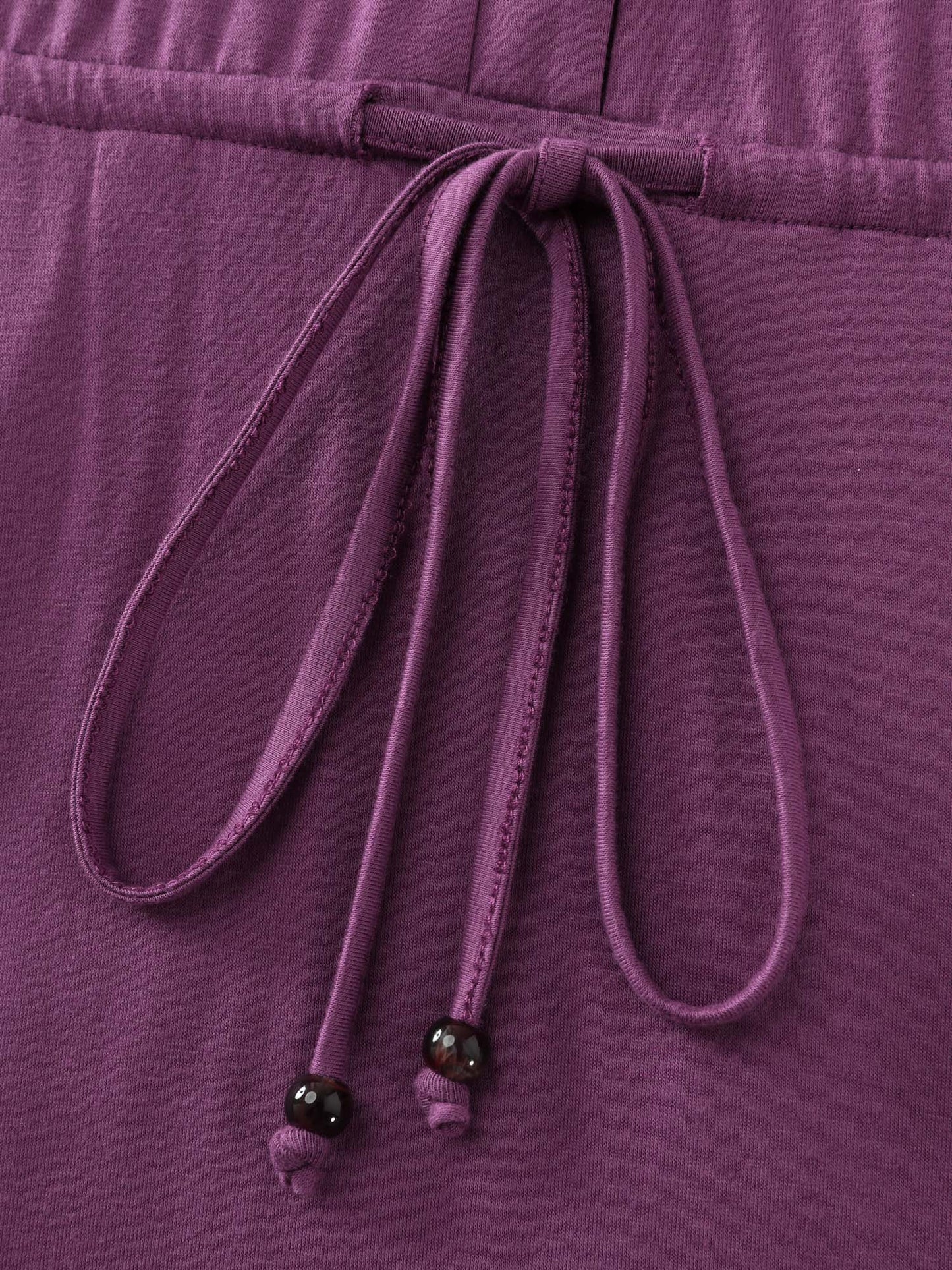 Supersoft Drawstring Waist Button Placket Mini Dress