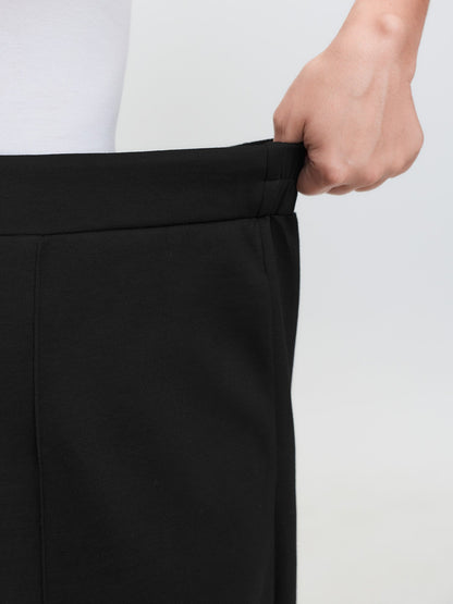 Stretchy High Waisted Pockets Straight Leg Pants