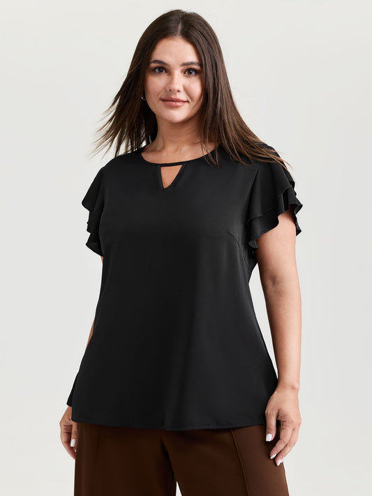 Layered Ruffled Arm-Friendly Sleeve Blouse