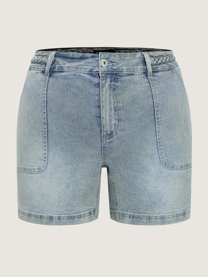 Stretchy Skinny-Fit Denim Shorts