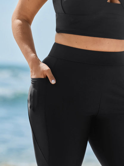 Pockets Side Flattering Design Swim Bottoms
